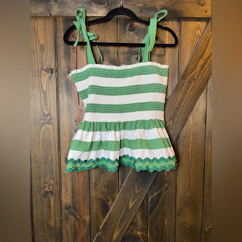 Kate Spade Beach Time Stripe Smocked Top